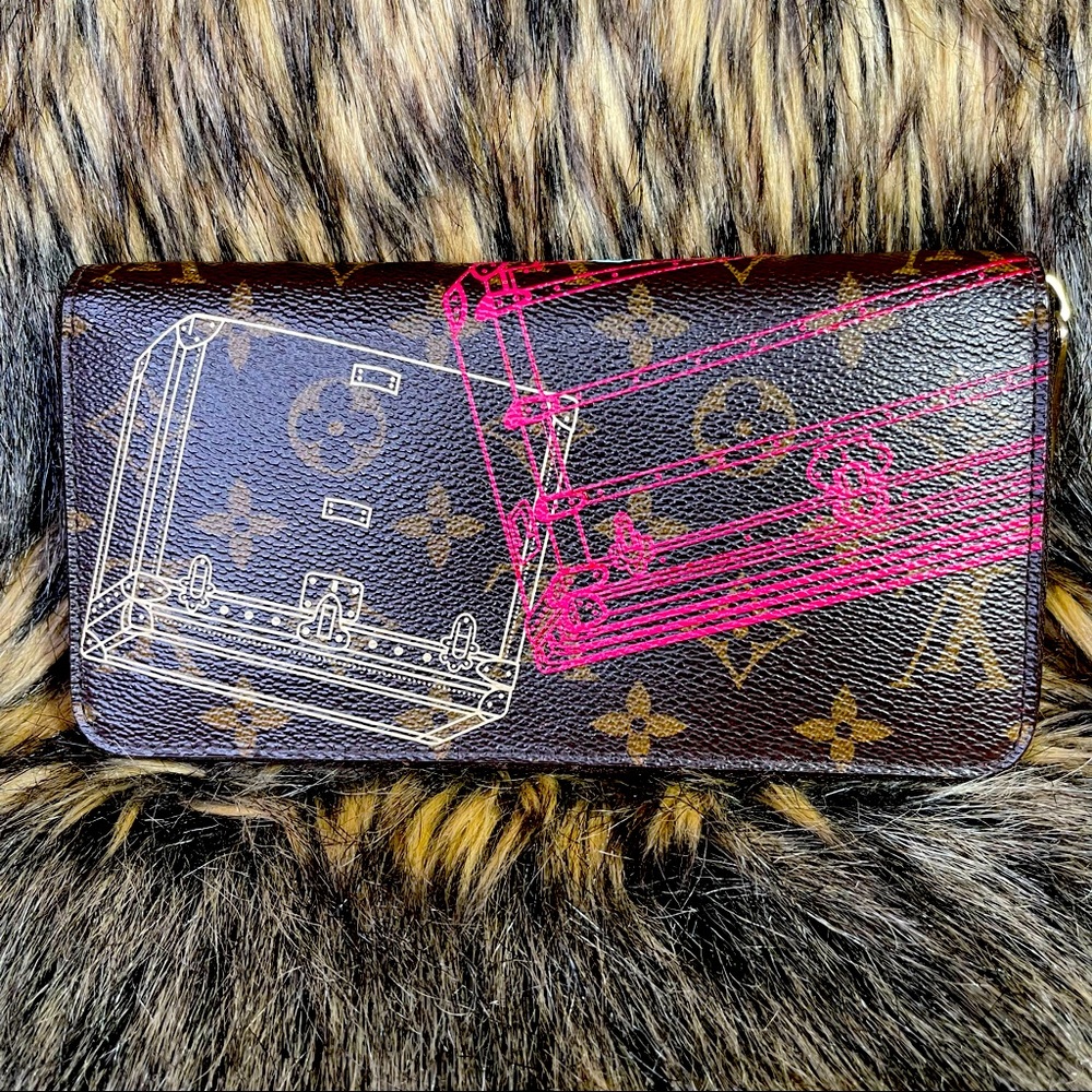 Louis Vuitton Monogram Canvas Inventuer Trunks & Locks Zippy Wallet